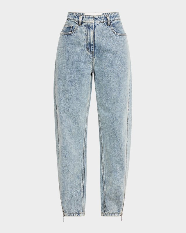 Curved Side-Zip Jeans